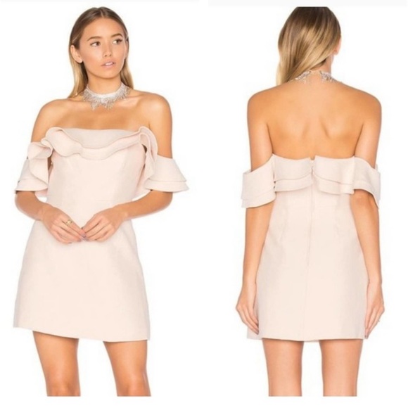 C/MEO COLLECTIVE (Revolve) First Impression Ruffle Dress in Blush size XS - Picture 7 of 7